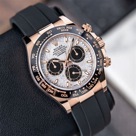 rolex rose gold and rubber strap|Rolex daytona oysterflex rose gold.